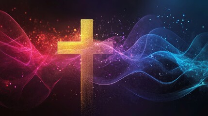 Christian cross background concept