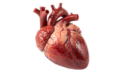 human heart anatomy isolated on white