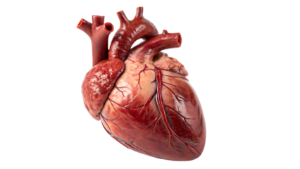 human heart anatomy isolated on white