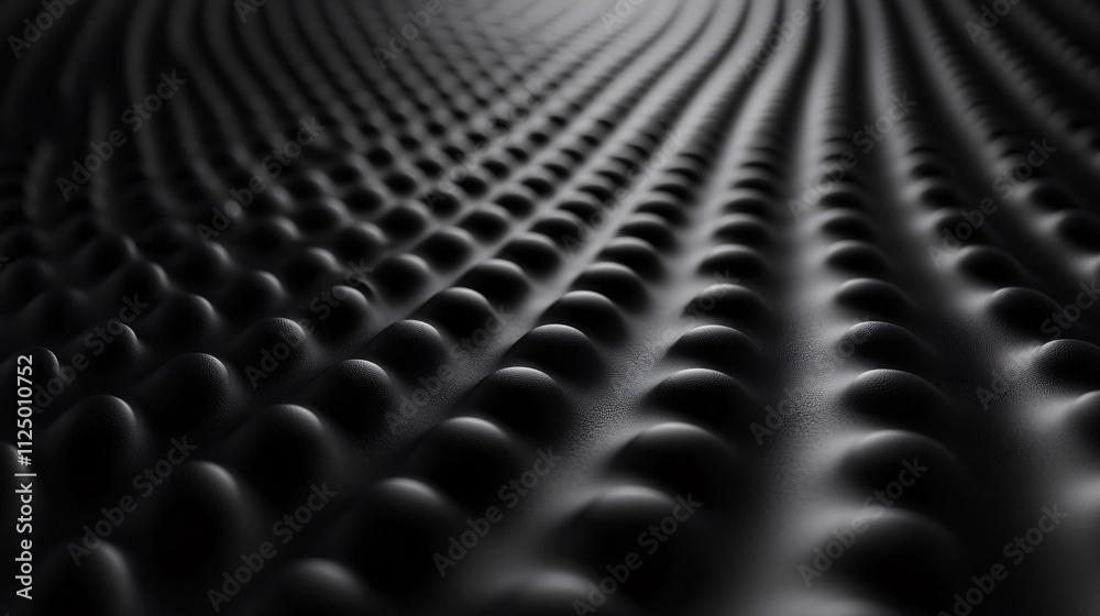 Poster black bumpy surface creating a wavy pattern with highlights