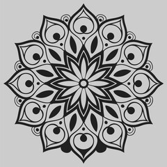 Mandella silhouette vector art and illustration