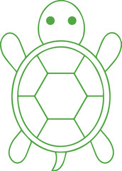 Turtle Hand Drawn Cartoon Style Illustration