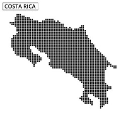 Obraz premium Costa Rica map design created with dotted patterns and abstract lines