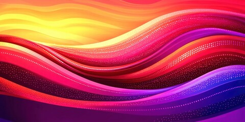 Colorful wave with a yellow stripe