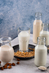 Plant based vegan non dairy alternative milk