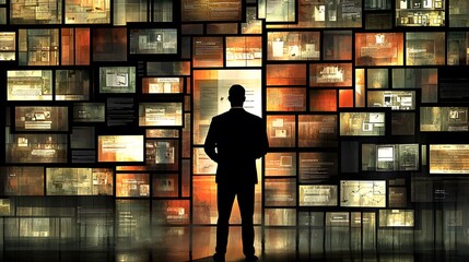 of a man preparing for an interview, integrated with an image of interview tips and preparation materials. | [men's]:[job search] 