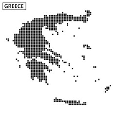 Outline of Greece Featuring Geographic Patterns and Texture Details