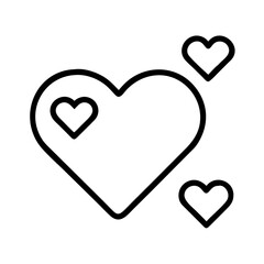 heart icon icon, fitness vector icon, health vector illustration - black outline icon of heart icon symbolizing fitness, health, and healthcare in simple design.