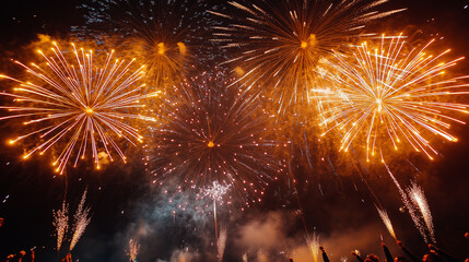 Fototapeta premium fireworks over the city