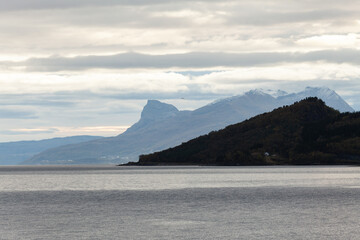 Ofotfjord, view to Narvik and Narvikfjellet.