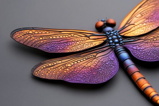 A detailed image of a dragonfly tail segments, showcasing its metallic sheen and intricate structures