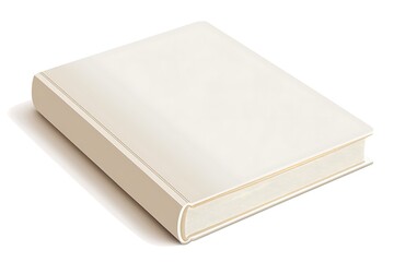Fototapeta premium One closed hardcover book isolated on white 