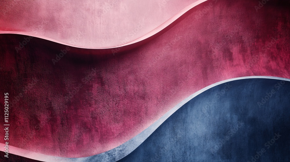Poster Abstract background featuring flowing pink, red, and blue hues creating a dynamic and modern composition