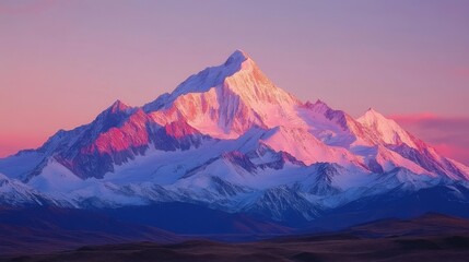 Fototapeta premium Majestic Snowcapped Mountain Range at Sunrise