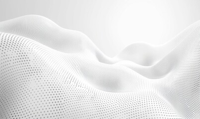 抽象点阵波浪动态柔美简洁白色背景