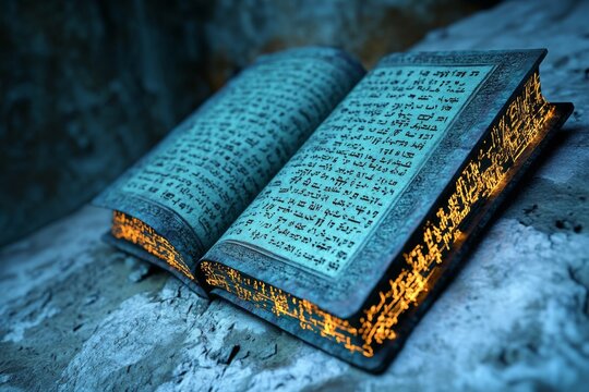 A mysterious old document with burned edges and dark cryptic symbols, glowing faintly in a dimly lit chamber