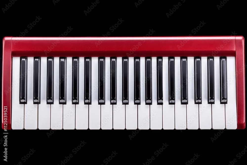 Aufkleber A serene image of a dusty piano keyboard, with the light creating subtle highlights and shadows on the neglected surface