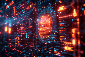 Obraz premium A high-resolution image showcasing an AI-powe