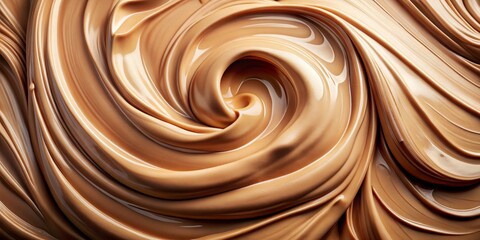 Swirling Caramel Abstract Texture, Creamy Composition, Rich Brown Hues