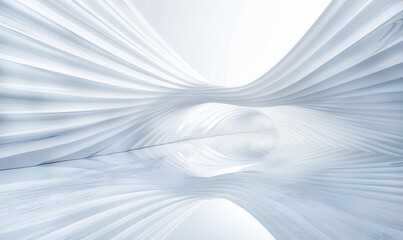 白色流线型空间通道未来时尚抽象建筑