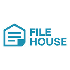 file house flat minimalist logo design