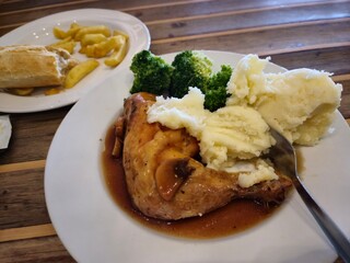 Broccoflower and Broccoli on Tableware for Recipe Presentation