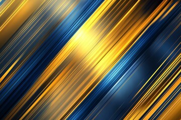 Fototapeta premium An abstract golden background with dynamic stripes and grid overlays in contrasting blue hues