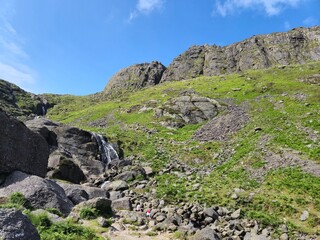 Mountainous Natural Landscape with Sky and Clouds