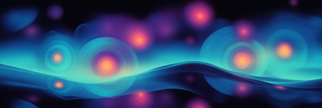 abstract background with blue and pink waves