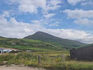 Mountainous Natural Landscape with Plants and Clouds in the Sky © Studio-M