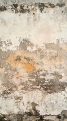 Fototapeta premium Old damaged wall with peeling paint showing concrete surface