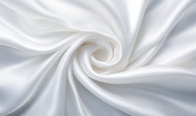 Obraz premium 白色绸缎丝绸光滑质感简约轻盈螺旋背景