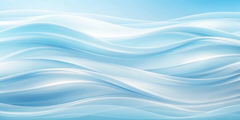 Fototapeta premium Abstract Blue Wave Composition Serene Flowing Lines and Gradient Hues