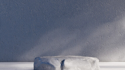 stone display podium product empty stage presentation platform minimal background.