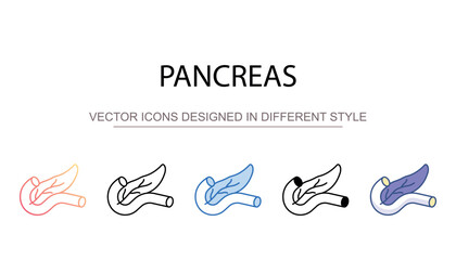 Pancreas icon design with white background stock illustration