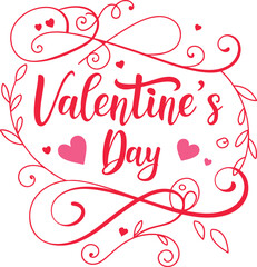 Typography T-Shirt Design Valentines Day Vector Illustration