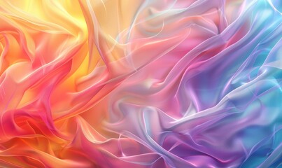 Obraz premium 梦幻色彩轻柔丝绸优雅丝绒绸缎纹路