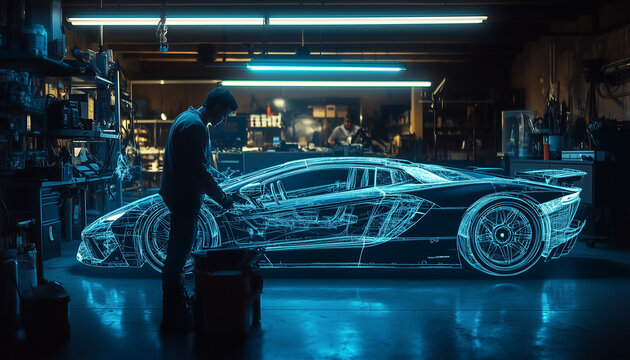 futuistic prototype developement of a racing car