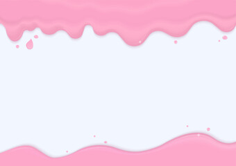 Glazed pink liquid melting and splashing