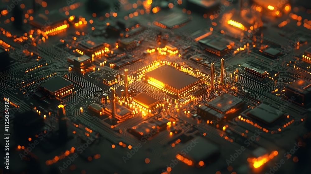Poster An intricate layout of glowing translucent layers blending seamlessly into a network.