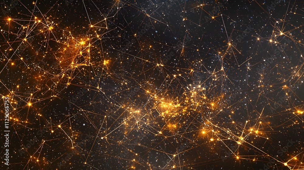 Poster A clean abstract design of glowing triangles merging into a seamless network.