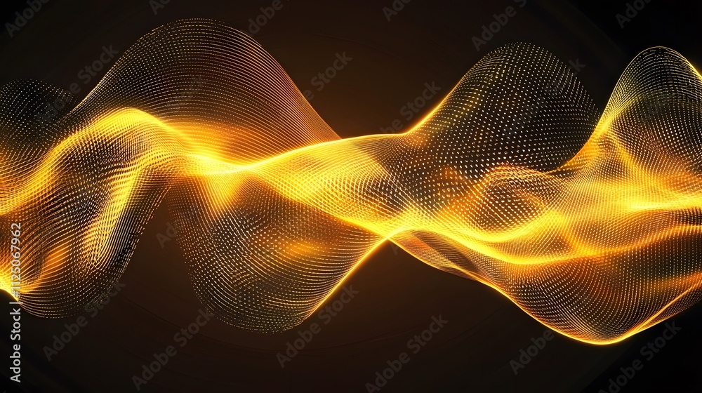 Poster An abstract representation of seamless communication with soft waves of light.