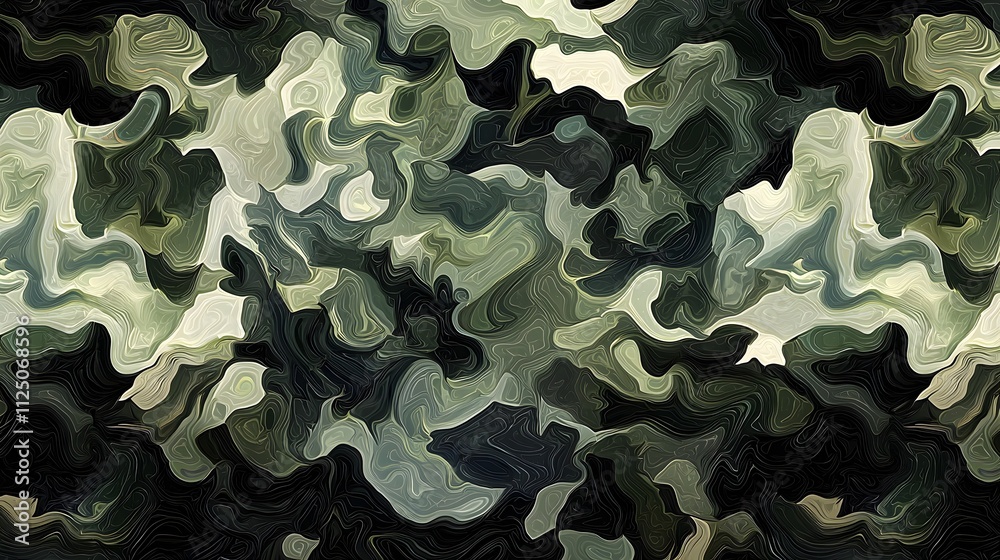 Poster An abstract digital pattern of soft waves blending seamlessly into each other.