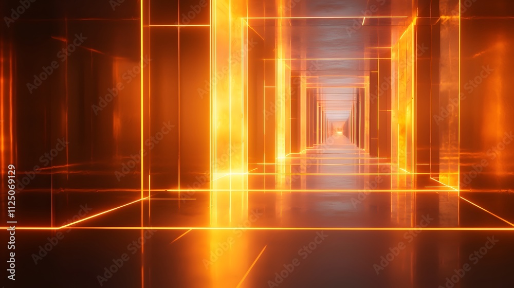 Aufkleber An artistic design of glowing transparent layers blending seamlessly.