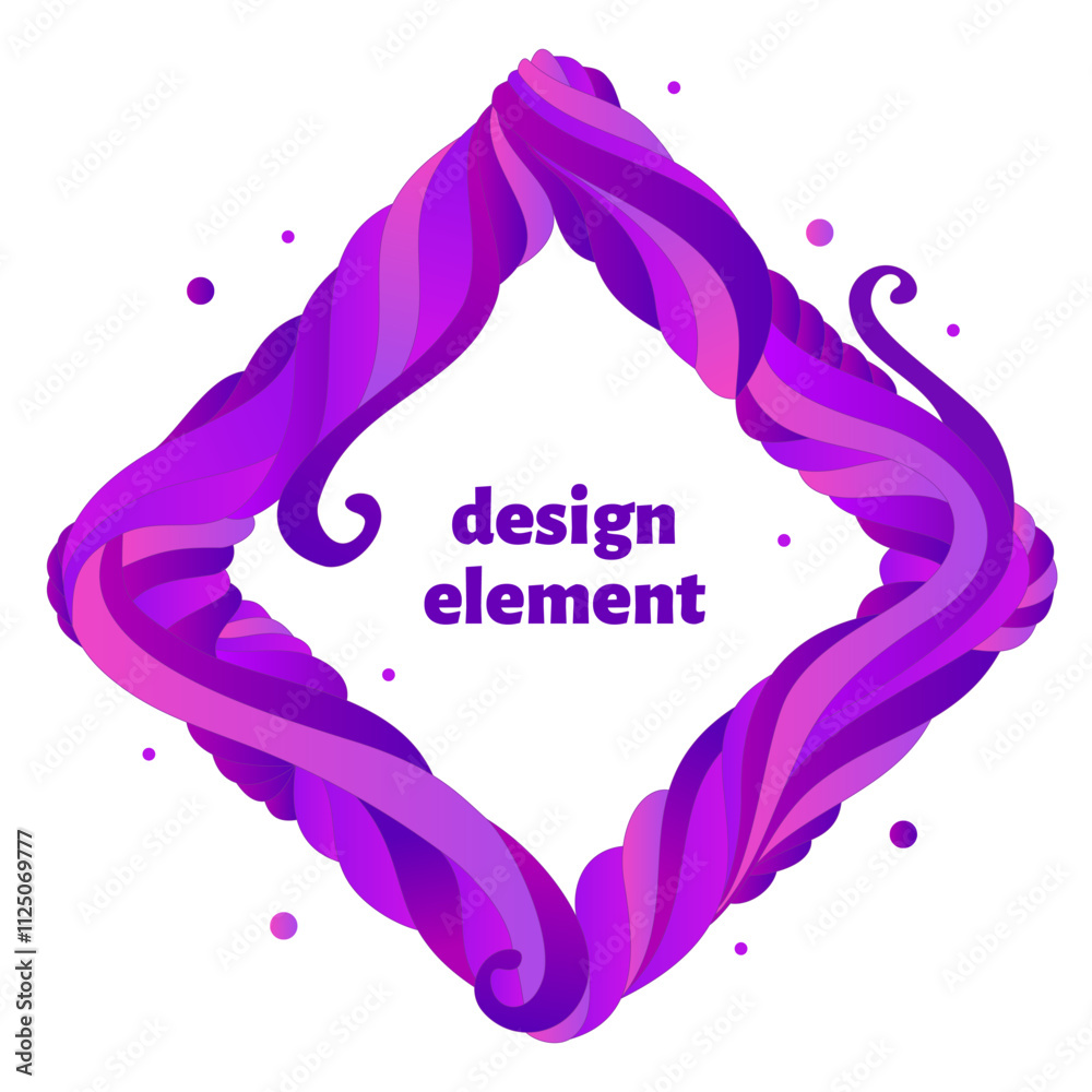 Aufkleber gradient abstract frame with flowing liquid shapes. dynamic shapes and lines. vector.