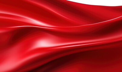 红色丝绸飘逸舞动绸缎流动布料纹路