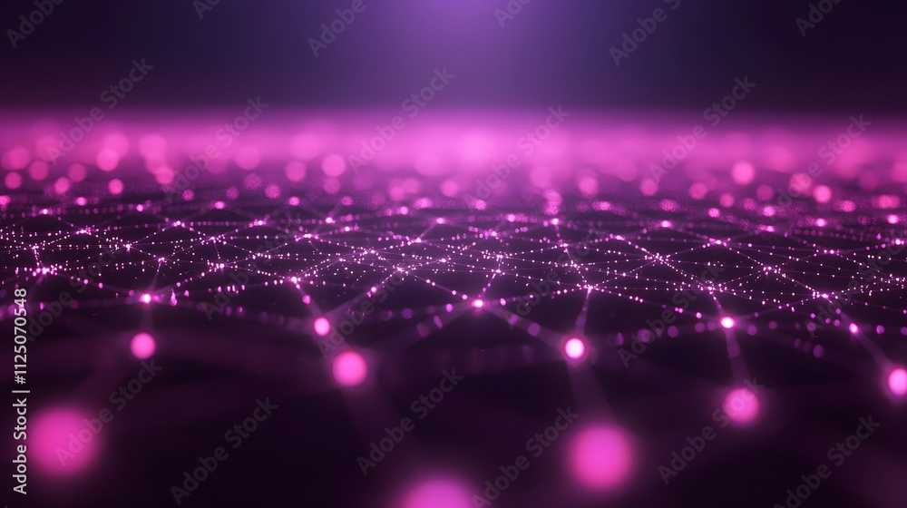 Poster A symmetrical grid pattern with soft glowing points connecting into a seamless network.
