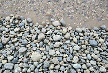 Natural Texture Of A Pebbled Beach With Varied Stone Details