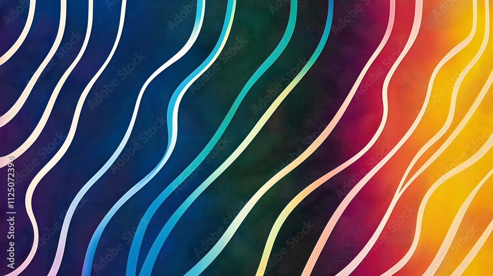 Aufkleber A vibrant gradient ripple pattern creating a futuristic seamless effect.