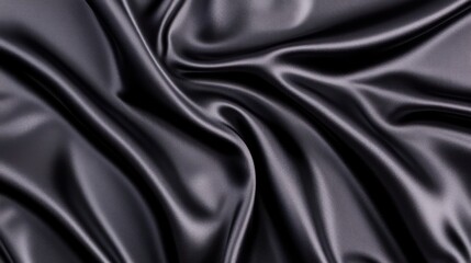 Dark Elegance: Luxurious Black Silk Drapery 